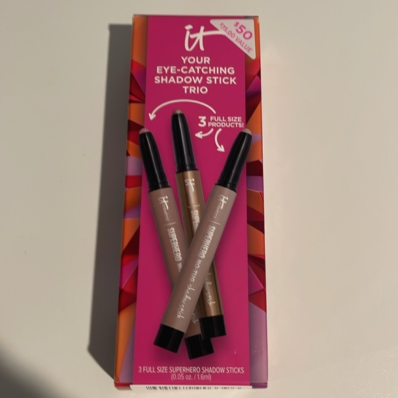 IT Cosmetics Superhero No-Tug Shadow Stick Set - Taupe, Bare, slate includes box - Picture 5 of 6